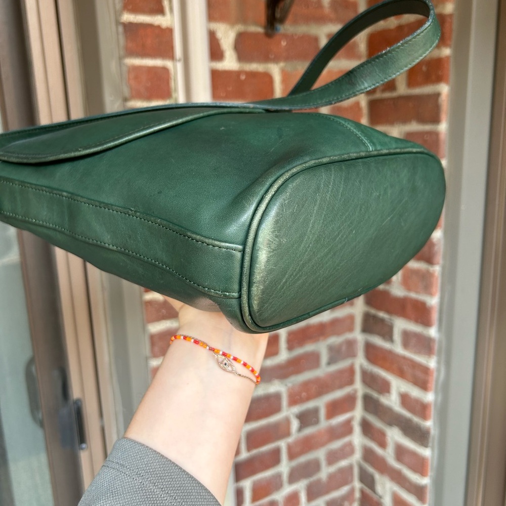 Vintage coach Whitney bag style 4115 bottle green leather retro y2k 90s summer - Picture 7 of 13